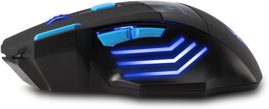 zelotes Kabellose Maus,4 DPI Einstellbar,7 Tasten,Energieeinsparung,2,4 GHz mit USB Empfänger,LED Be
