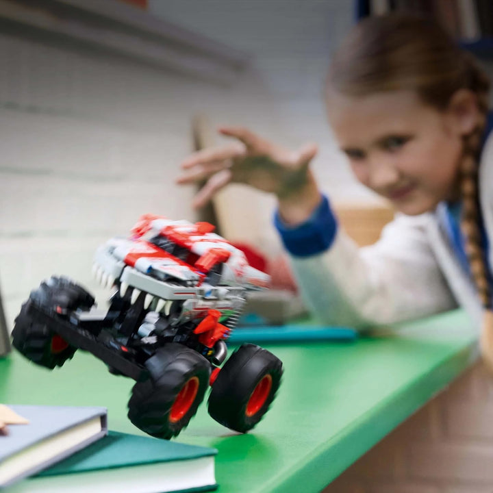 LEGO Technic Monster Jam ThunderROARus, Spielzeug-Monstertruck mit Rückziehfunktion, Bauspielzeug fü