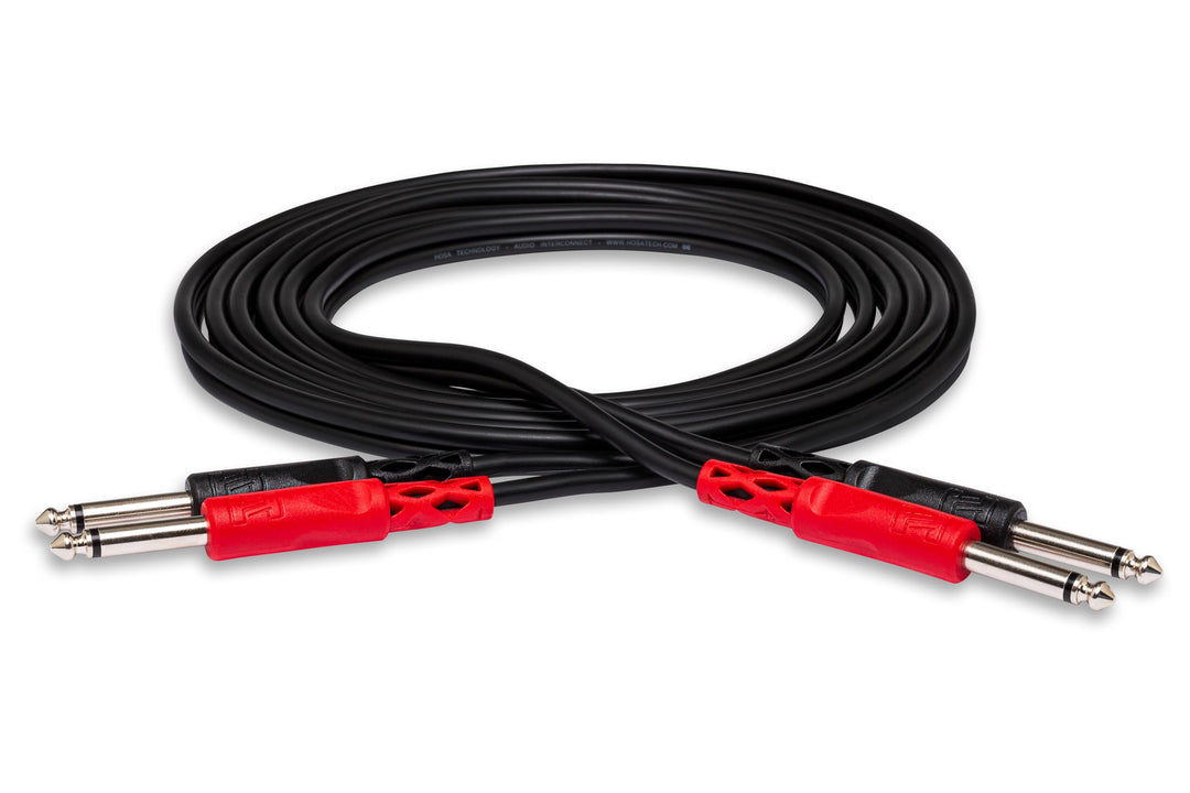 Hosa CPP-202, Stereo Interconnect, Dual 1/4 in TS to Same, 2 m 6.6', 6.6'