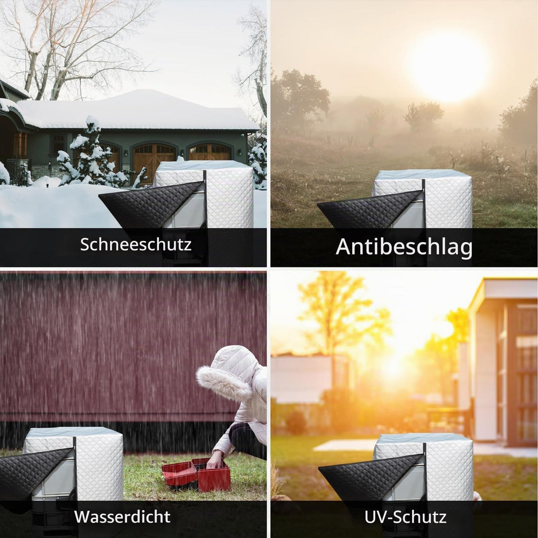 IBC Tank Abdeckung Winterfest, IBC Schutzhülle Verdicken Hitze &amp; Frostschutz 1000L, Tank Container A
