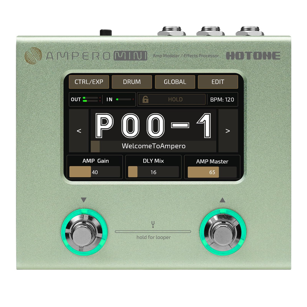 Hotone Gitarre Bass Multi-Effekte Prozessor Touchscreen Gitarre Bass Amp Modellierung IR Cabinets Si