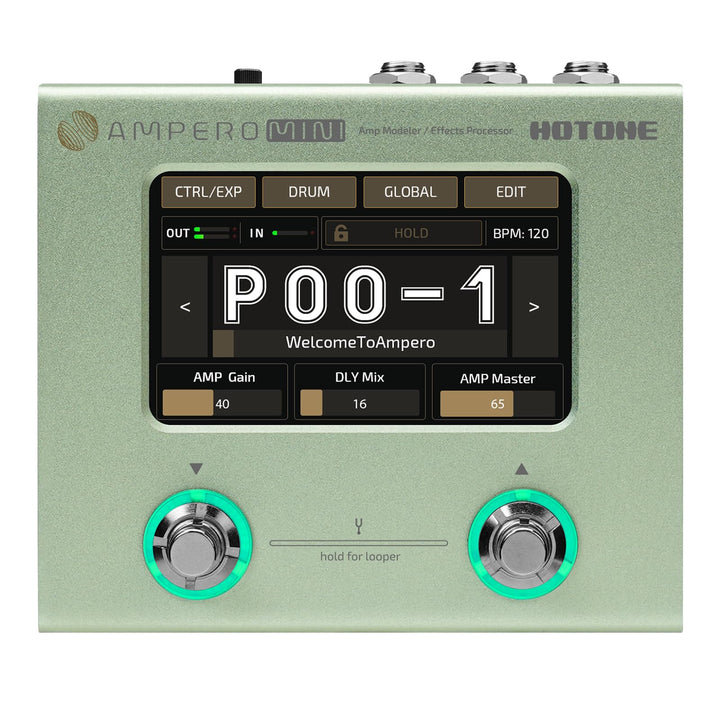 Hotone Gitarre Bass Multi-Effekte Prozessor Touchscreen Gitarre Bass Amp Modellierung IR Cabinets Si