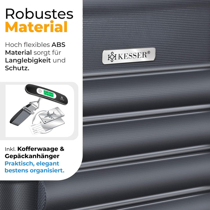 KESSER® 3tlg. Hartschalenkofferset Hard Shell Basic Hartschalenkoffer Trolley Koffer Reisekoffer Rei