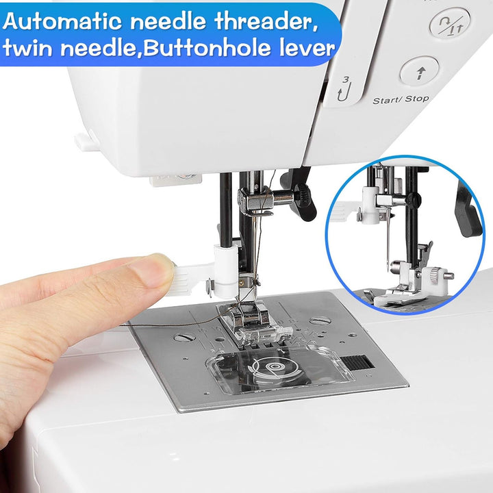 Uten Nähmaschine Elektronisch Freiarm mit 200 Stiche, Für Profi Anfänger DIY Begeister Sewing Machin