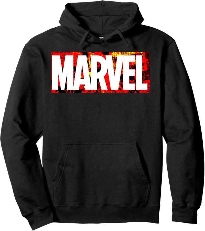 Marvel Comic Background Logo Pullover Hoodie