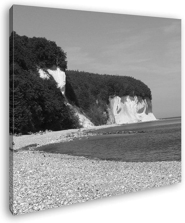 deyoli riesige Kreidefelsen auf Rügen im Format: 60x60 Effekt: Schwarz&Weiss als Leinwandbild, Motiv