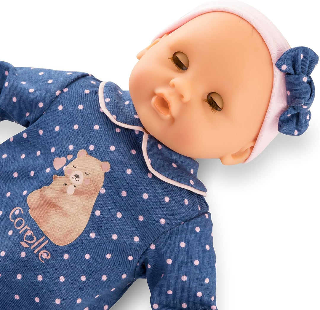 Corolle - Meine erste Babypuppe, Baby Calin Kapuzinerkresse – Bär, 30 cm, ab 18 Monate, 9000100910