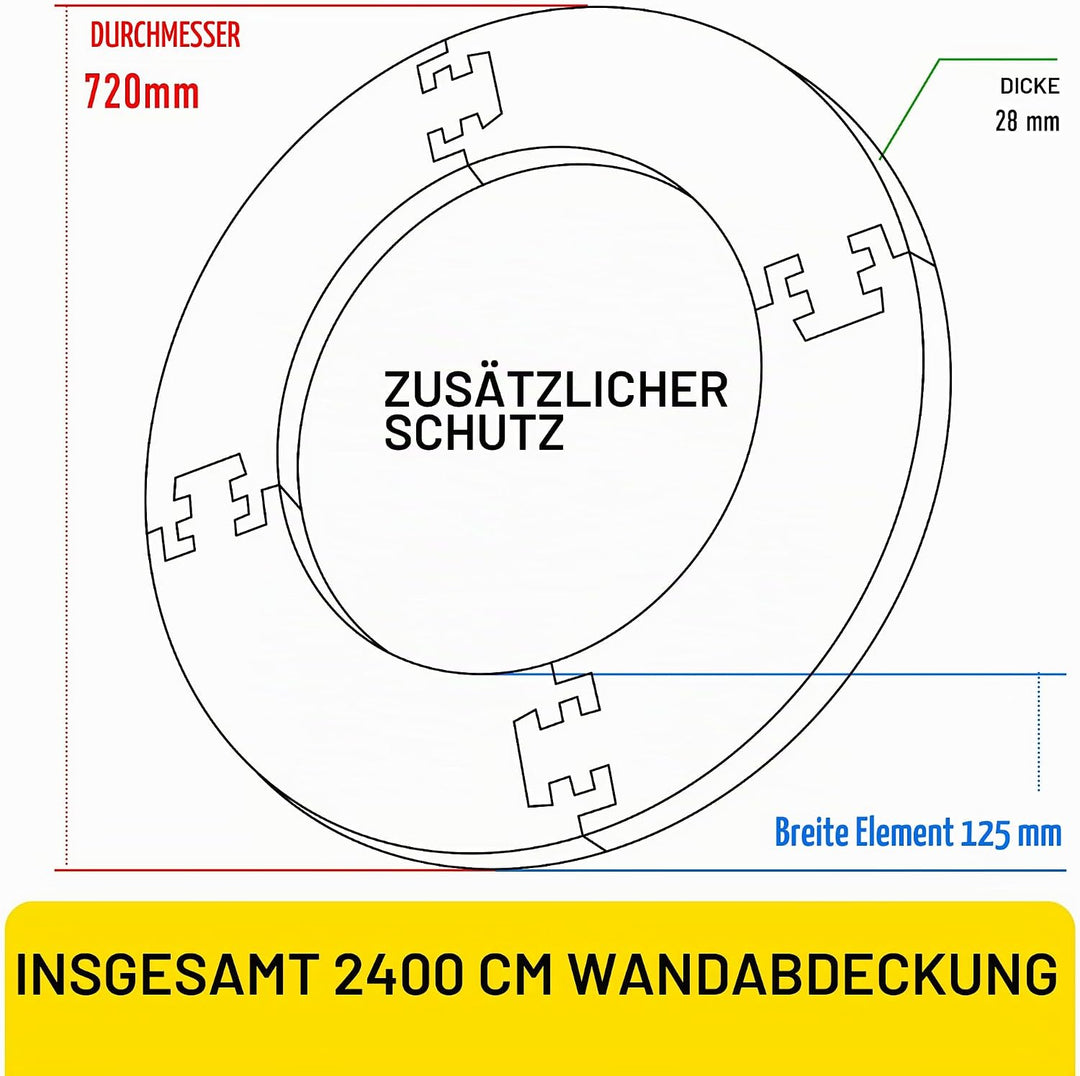 Harrows Dartboard Surround 70 cm, 70 cm