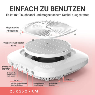 MelodySusie Staubabsaugung Nagelstudio, Nagelstaubsauger mit Filter & Nagelfräser Elektrisch 30000 U