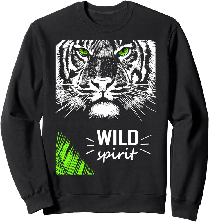 Wild Spirit Cool Tiger Tee Shirts, Sommer Cute Graphic Tiger Sweatshirt