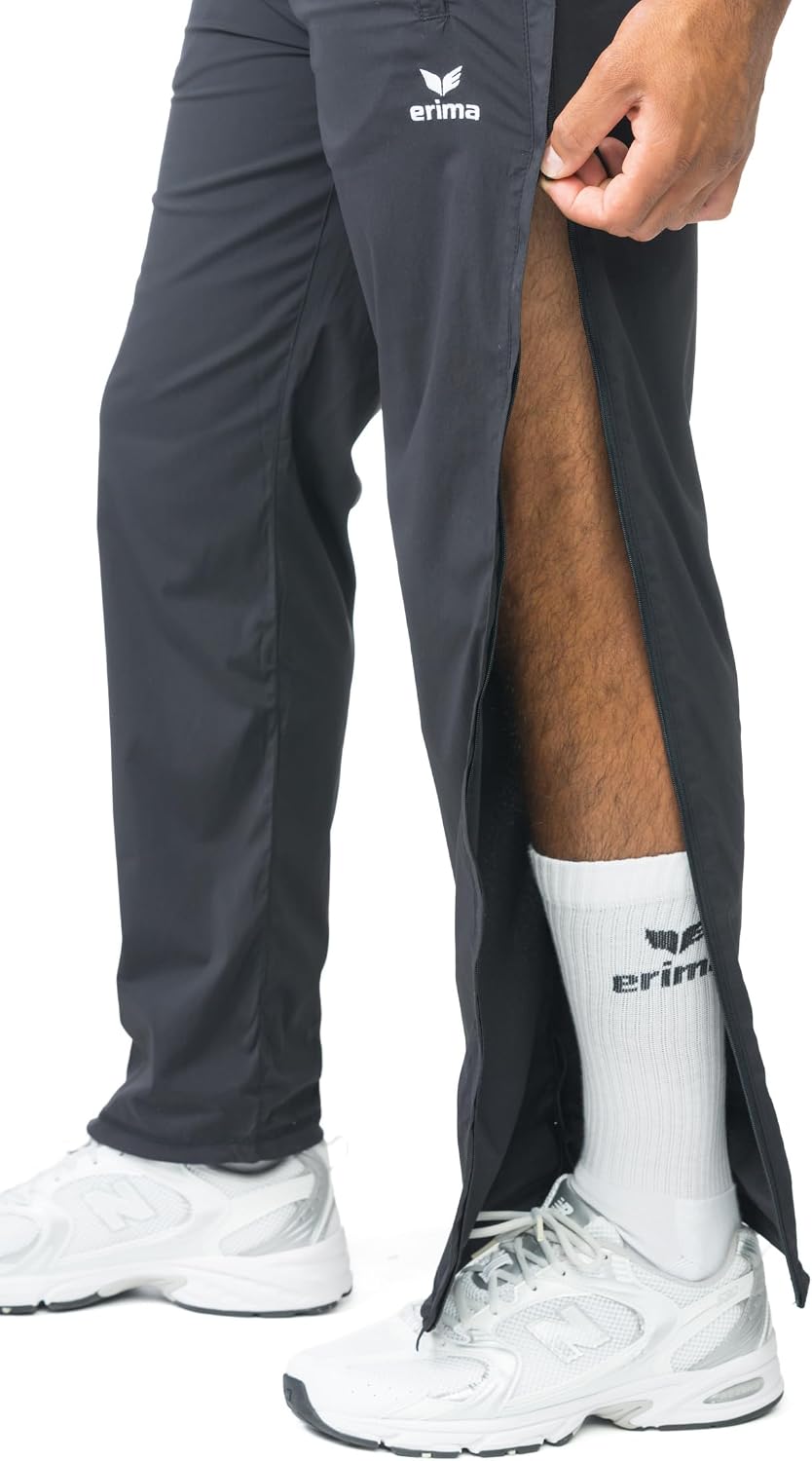 Erima Herren Hose mit durchgehendem Reissverschluss L Schwarz, L Schwarz