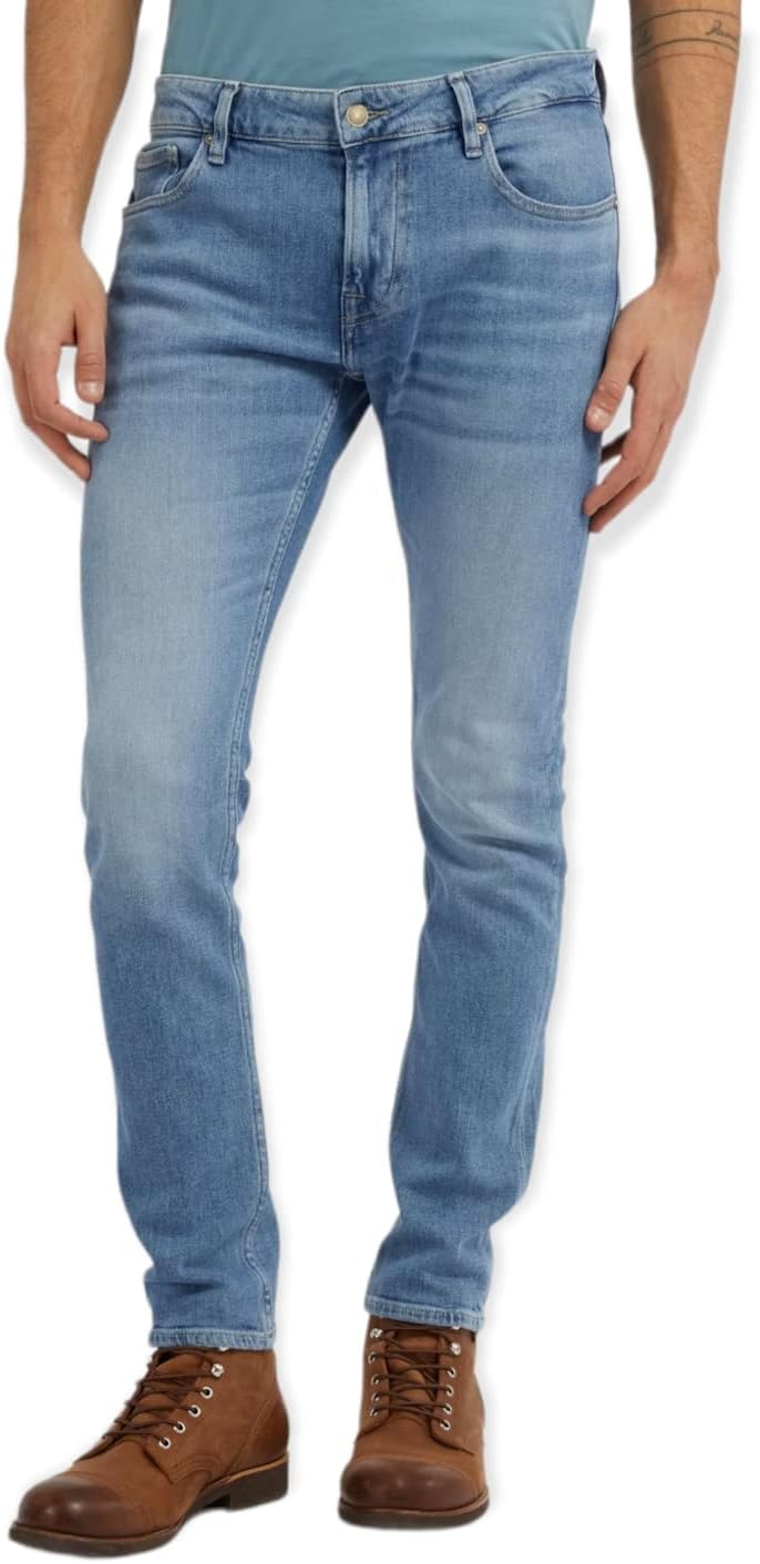 GUESS Herren Jeans Miami 33 Blue Denim, 33 Blue Denim