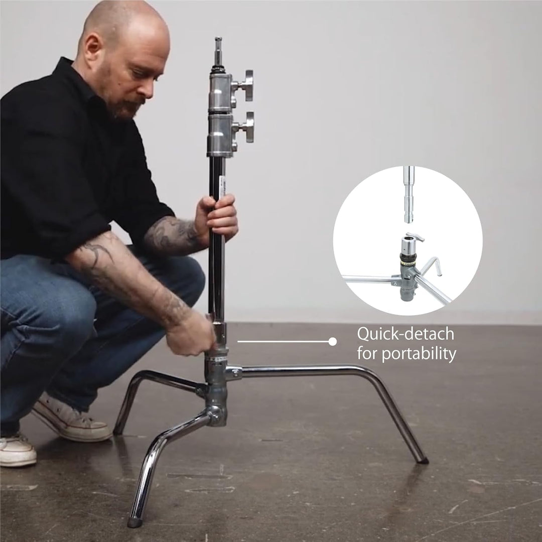 Kupo Master C-Ständer mit Schildkrötenfuss, 50,8 cm, silberfarben (KS704112) 51 cm (20 Zoll), Schild