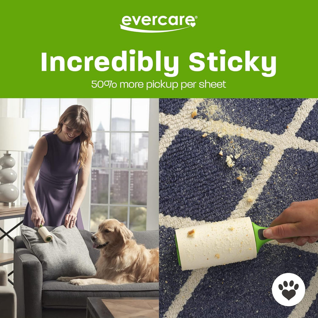 Evercare Pet Extra Sticky Nachfüllbare Fusselrolle Combo Pack mit 2 Nachfüllpackungen 180 Sheets, 18