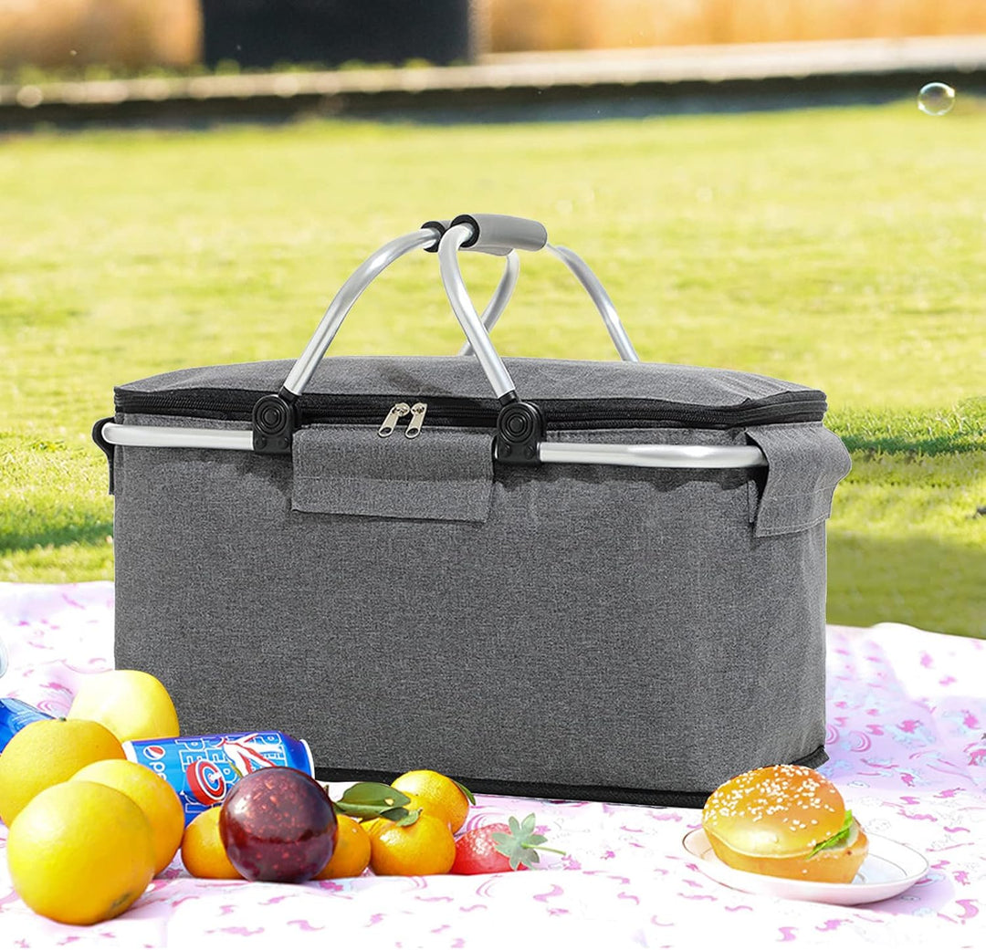 kyaoayo Picknickkorb Grosse， Kühltasche Einkaufskorb Lunchtasche Thermo，Frischtasche Thermotasche fü