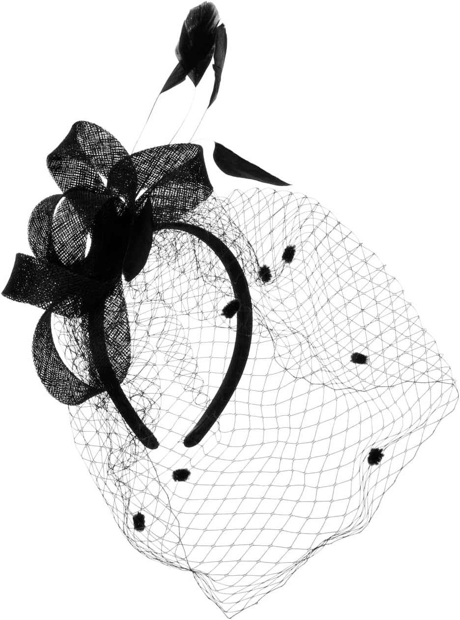 McBURN Dalenia Sinamay Fascinator Haarschmuck Kopfschmuck Damen - Made in Italy Frühling-Sommer - On