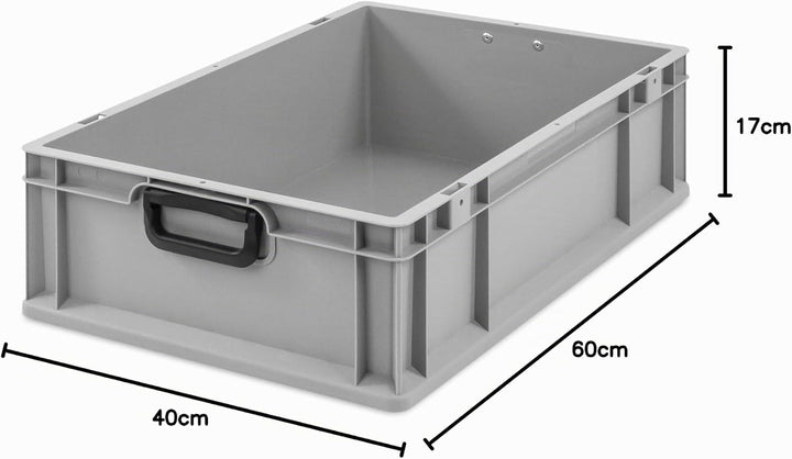 aidB Transportbox NextGen Portable Duo Eurobox mit handlichen Koffergriffen 600x400x170 mm, Transpor