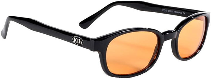 Original KD's Biker Sunglasses with Orange Lenses by Pacific Coast Sunglasses
