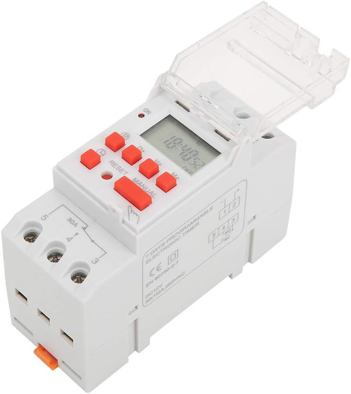 Digitale Zeitschaltuhr, DC 12V 30A 7 Tage Programmierbarer Timer, Mit Countdown-Funktion,16 EIN-/Aus
