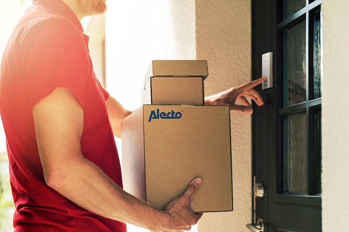 Alecto ADB30 Funk Türklingel - Kabellose kinetische Hausklingel - Batterielos - IP44 Wasserdicht - 3