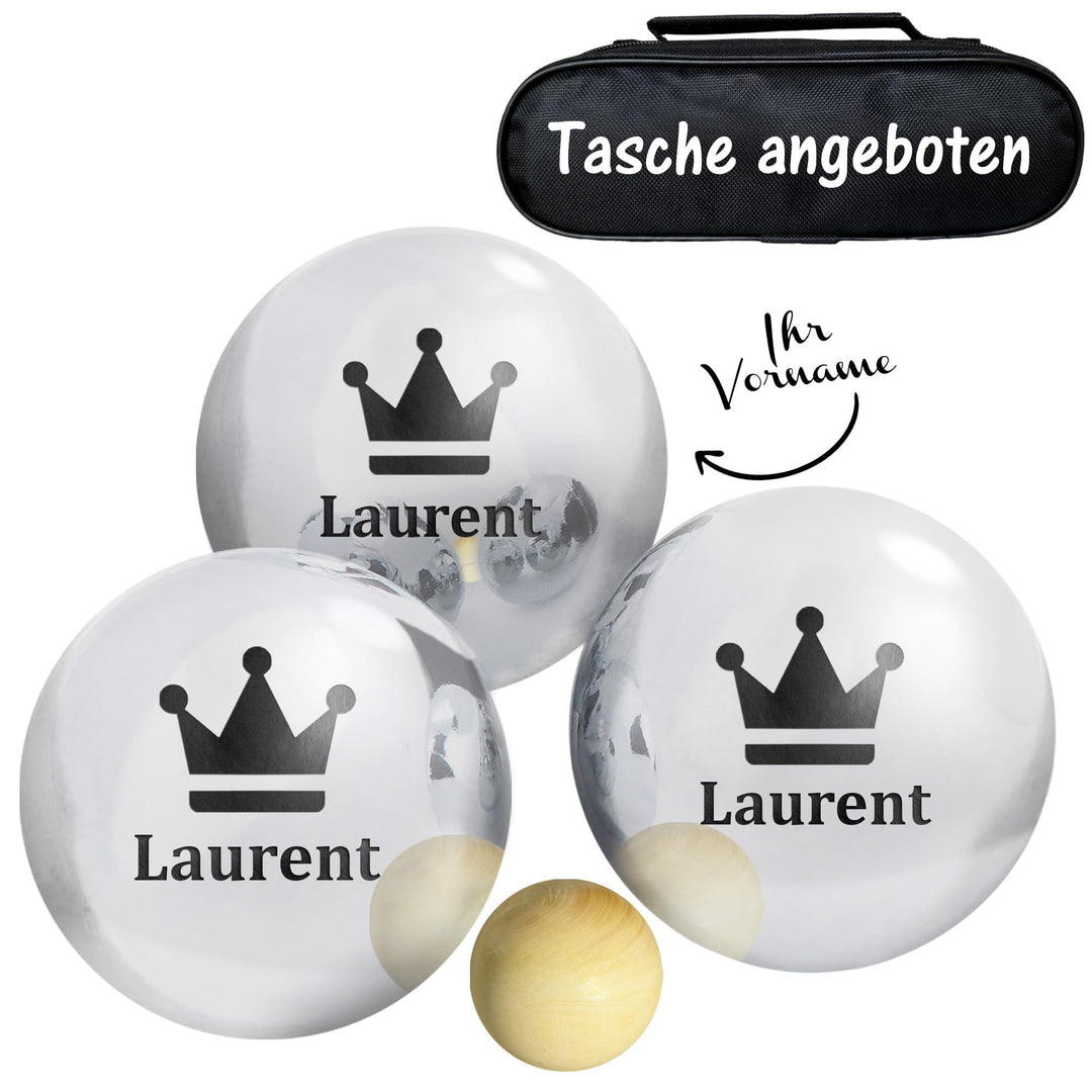 KDO MAGIC - Boccia Kugeln personalisiert - 3 Kugeln 720g - Pétanque - Kostenlose Tasche - Geschenkid