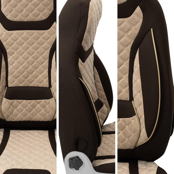 BREMER SITZBEZÜGE Mass Sitzbezüge Schonbezüge für Mercedes B-Klasse W246 T2 T2 - Braun/Beige B-Klass