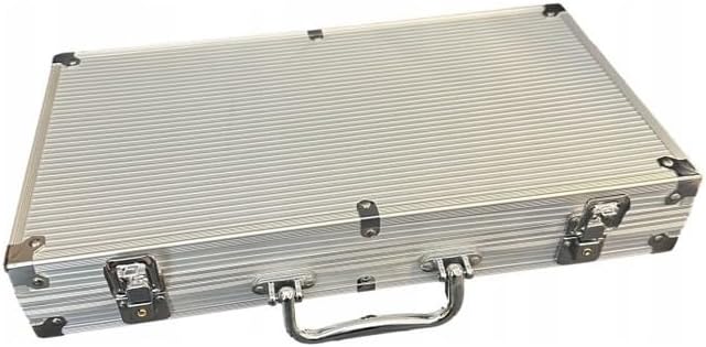 Girox klassisches Pokerkoffer Set 300 Chips - Aluminiumkoffer 38,7 x 23,5 x 6,5 cm - Pokerset mit 2