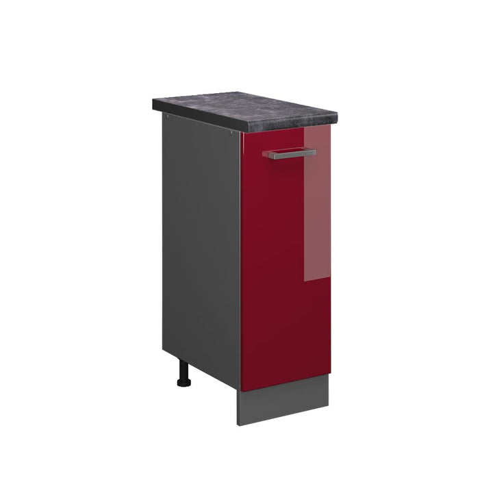 Vicco Apothekerschrank R-Line, Bordeaux Hochglanz/Anthrazit, 30 cm, AP Anthrazit Bordeaux Hochglanz