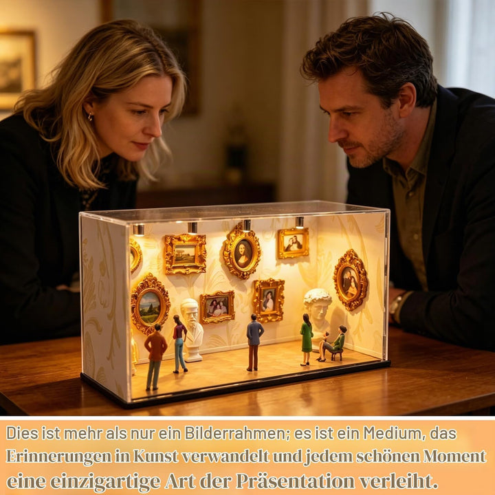 DIY Mini Museum Silhouettenbox mit Licht, Shadow Box Bilderrahmen Set, Museum of us, Foto Erinnerung