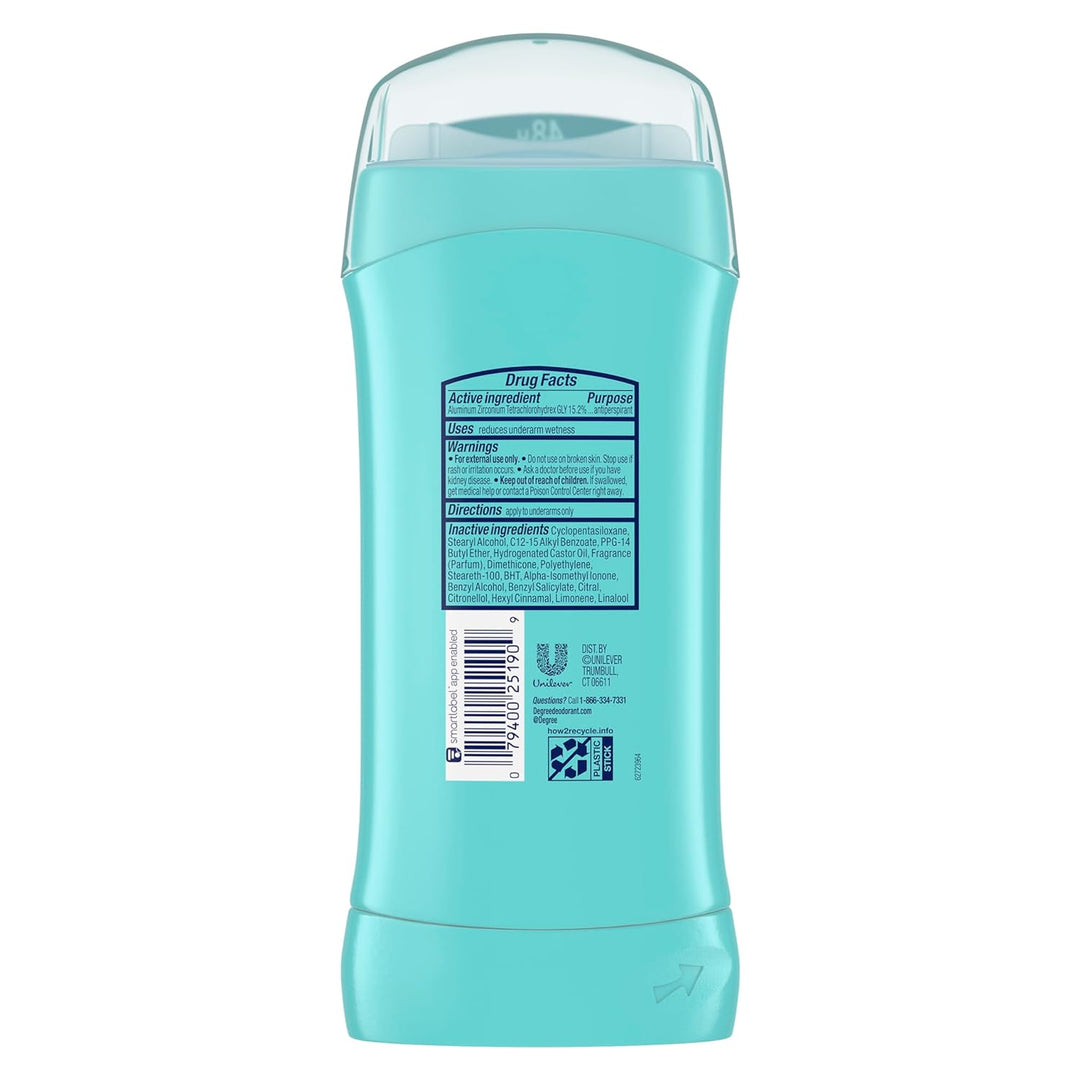 Degree Dry Protection Anti-Perspirant & Deodorant, Shower Clean 2.6 oz (Pack of 6) by Degree