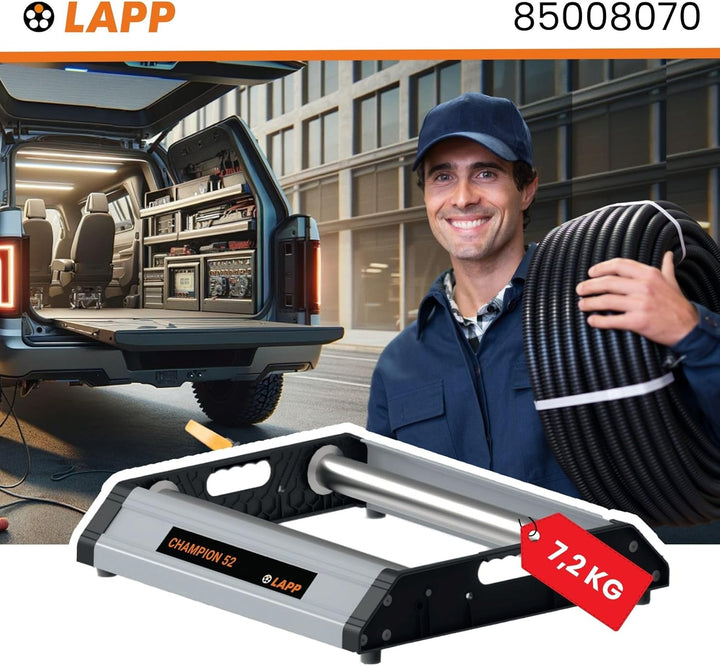 Lapp 85008070 Kabeltrommel Abroller bis 52cm - Trommelabroller Profi | Robuste Abrollvorrichtung f6c
