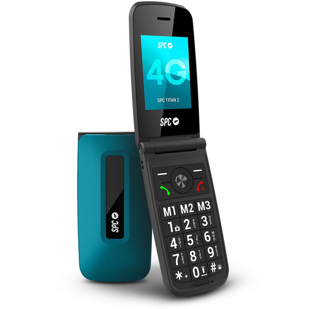 SPC Titan 2 – Klapphandy für Senioren, 4G, grosse Tasten, lauter Klingelton (105 dB), 2,4”-Display |