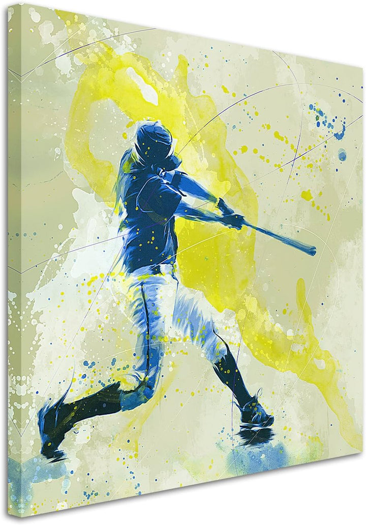Paul Sinus Art Baseball III 60x60cm SPORTBILDER Splash Art Wandbild Aquarell Art