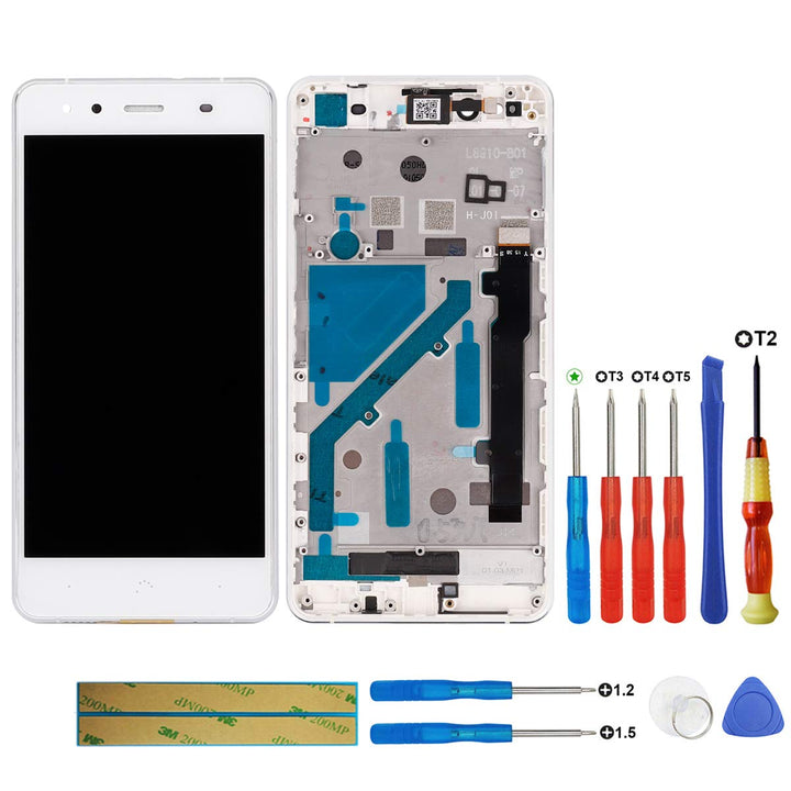 swark LCD Display Compatible with BQ Aquaris X5 (Weisse + Rahmen) Touchscreen Bildschirm Digitizer A
