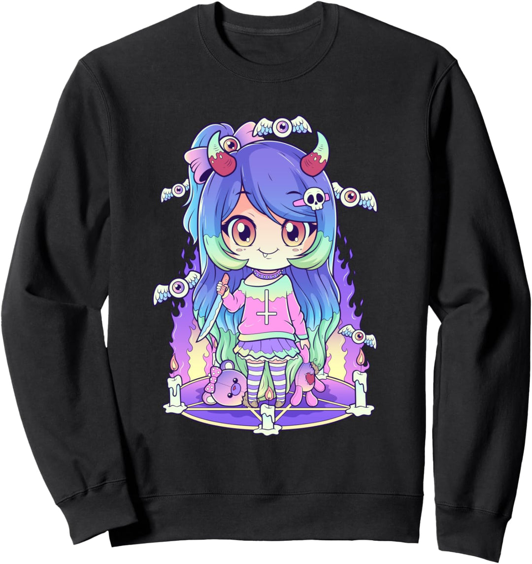 Kawaii Pastell Goth Niedlich und unheimlich Anime Mädchen Sweatshirt