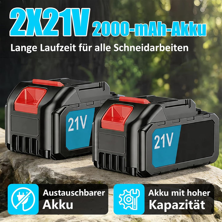 21V Rasentrimmer mit Akku, 3 in 1 Rasenkantenschneider mit Unkrautbürste, Faltbar Elektrischer Motor