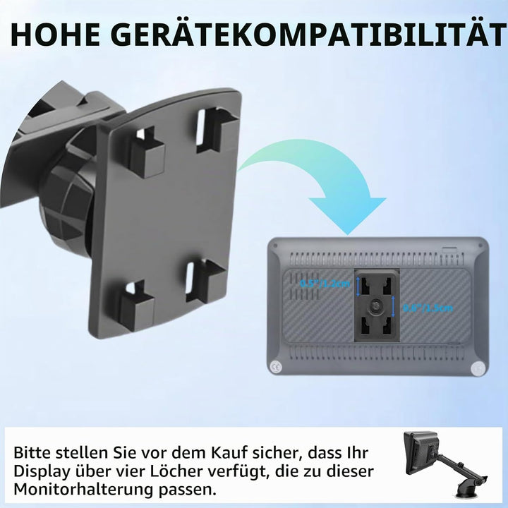 Epronic Flexibel Armaturenbrett Halterung für Wirelss Apple Carplay Bildschirm, Saugnapf Halterung f