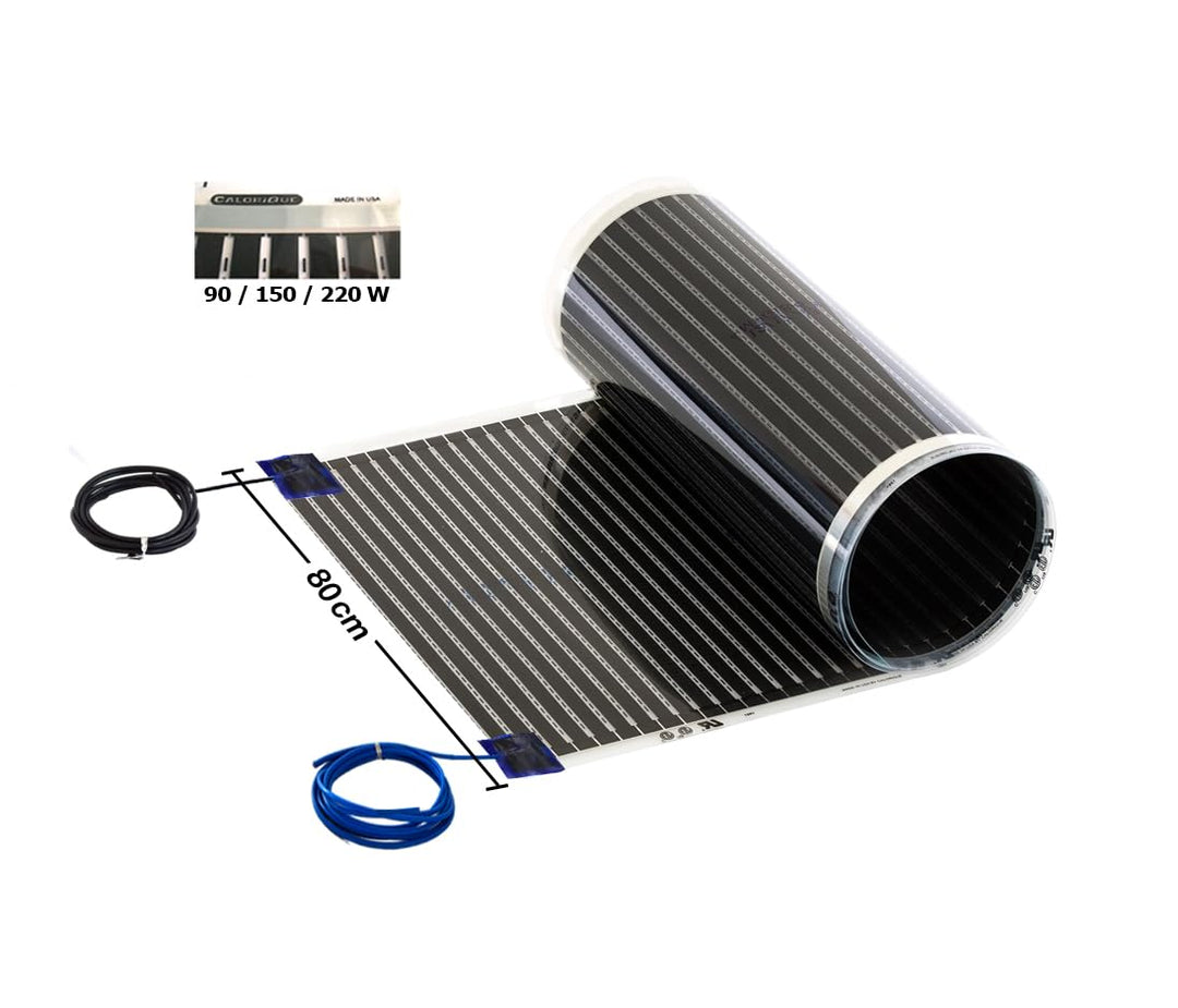 Heizbahn Infrarotheizfolie Bodenheizung Fussbodenheizung Calorique - 150 W/m², 80 cm breit, 7,0m lan