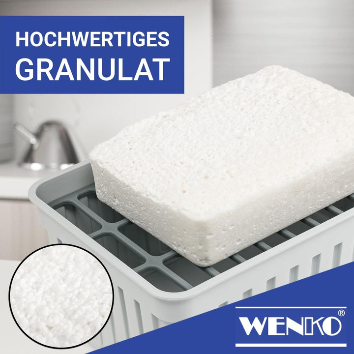 WENKO Nachfüllpack Luftentfeuchter Raumentfeuchter [Granulatblock 3 x 1 kg] Anti Feuchtigkeit Anti S