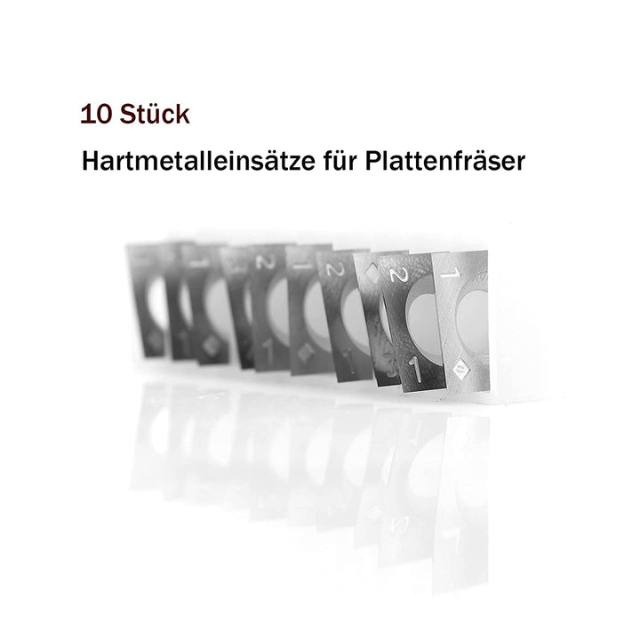 Sinoprotools Wendeplatten Wendemesser 10 Stück Ersatzklingen, für Planfräser für Oberfräse (als Ersa