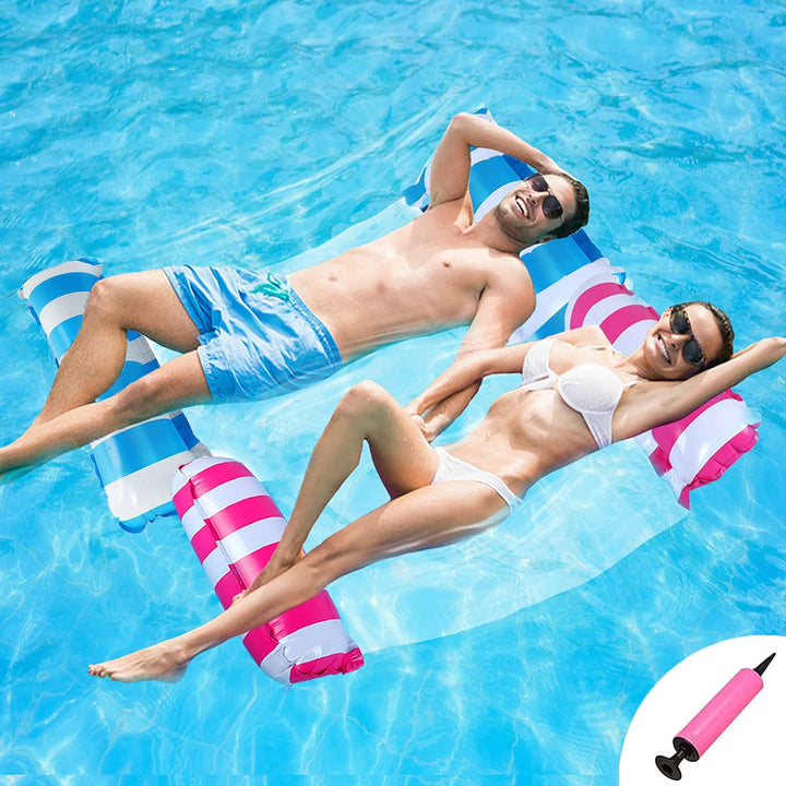 Luftmatratze Pool 2Stück,Pool Spielzeug 4-in-1Aufblasbare Wasserspielzeug Pool Zubehör,Luftmatratze