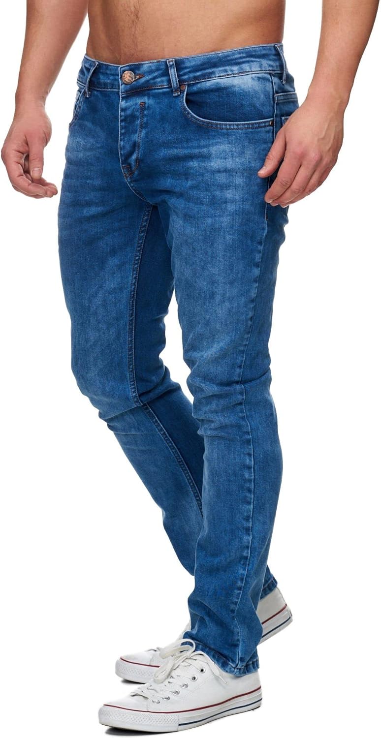 Tazzio Jeans Slim Fit Herren Jeanshose Stretch Designer Hose Denim 16533 29W / 30L Blau, 29W / 30L B
