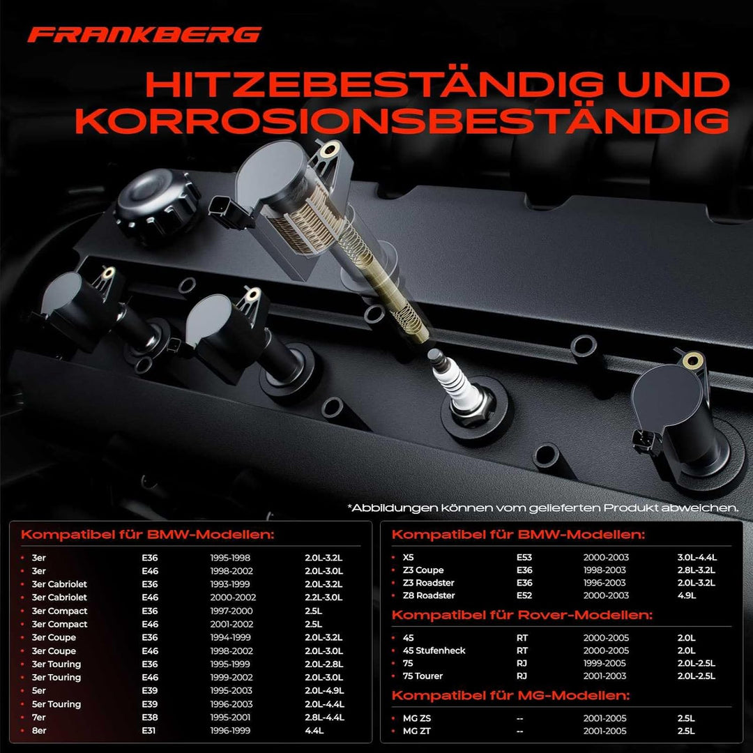 6x Zündspule Zündmodul für 3er 5er 7er E36 E39 E46 8er Z3 Z8 R-a-n-g-e R-o-v-e-r III ZS ZT 75 1993-2