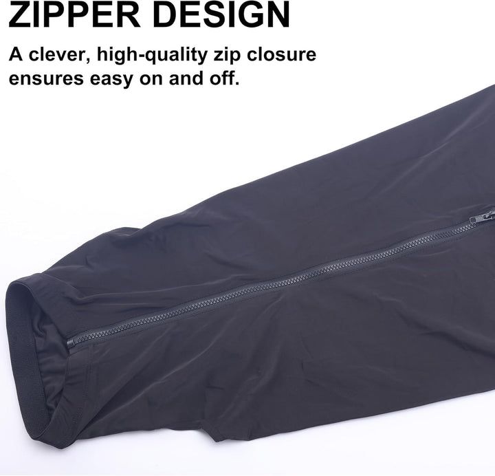Leberna Lycra Stretch-Pferd Kapuze mit Reissverschluss - vollen Gesicht-Hals-Abdeckung XL Schwarz, X