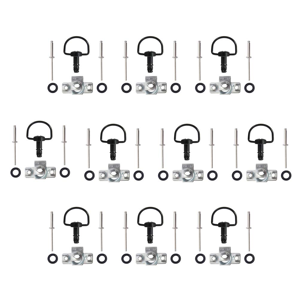 Oldbones Motorrad-Rennverschlüsse, Schnellverschluss, D-Ring, 1/4-Drehung, Rennverkleidung, Nieten,