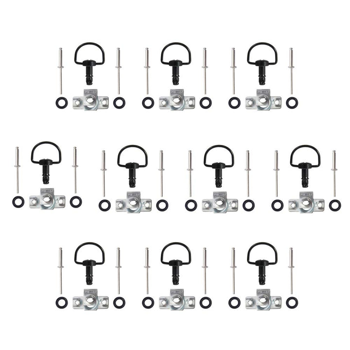 Oldbones Motorrad-Rennverschlüsse, Schnellverschluss, D-Ring, 1/4-Drehung, Rennverkleidung, Nieten,