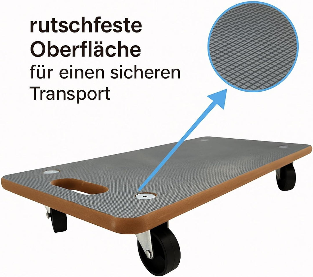 Transportroller 29x58 cm Möbelroller | Tragkraft 250 kg Rollbrett | Robuste Transporthilfe mit leich