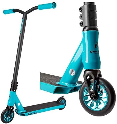 Chilli Pro Scooter Reaper Stunt-Scooter H=84cm Park Trick Tret Roller 110mm + F26 Sticker Ice Teal +