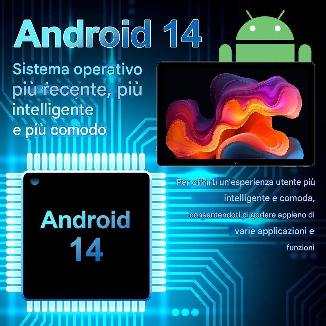 Redbeat Tablet 10 Zoll, 2-in-1 Tablet Android mit Stift Tastatur Maus Lederhülle und SIM Kartensteck