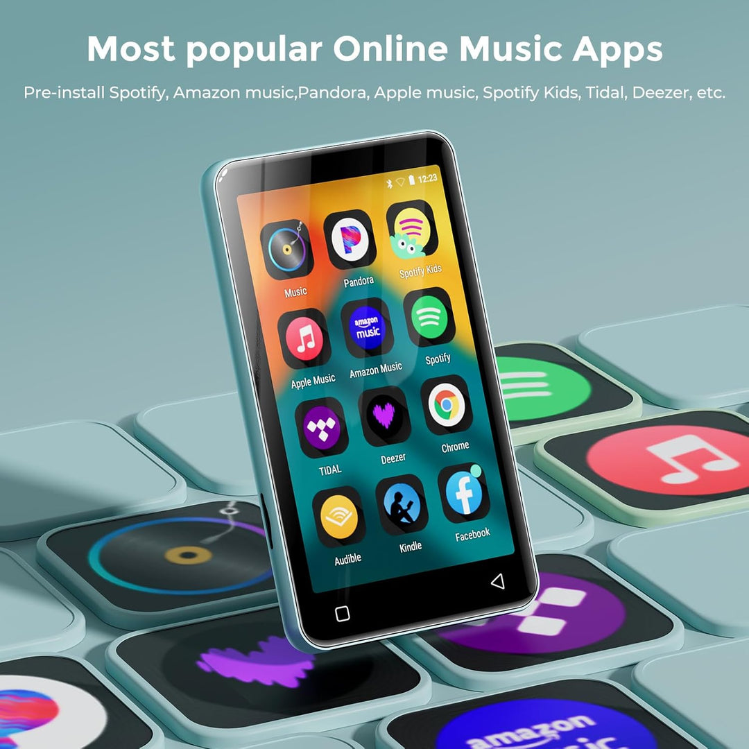Android Music Player mit Lautsprecher, FM-Radio, E-Book Blau, Blau